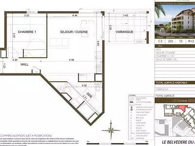 Appartement, 49,29 m²