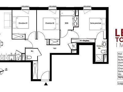 Appartement, 82 m²