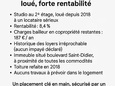 Appartement, 22,4 m²