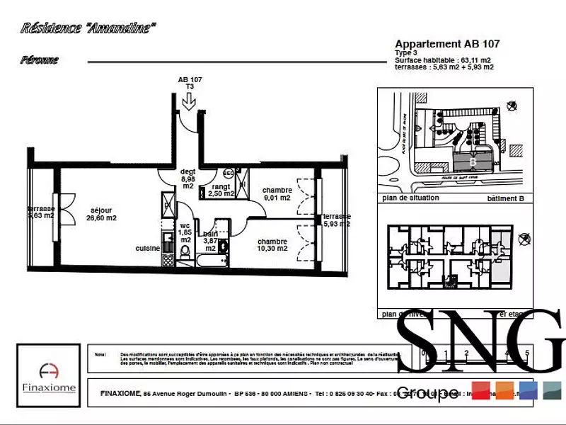 Appartement, 63,15 m²