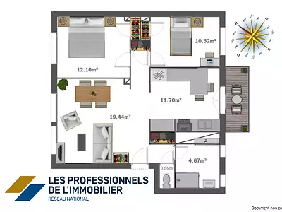Appartement, 63 m²