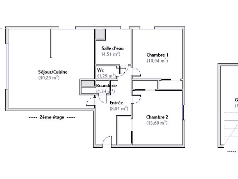 Appartement, 70 m²