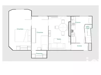 Appartement, 52 m²