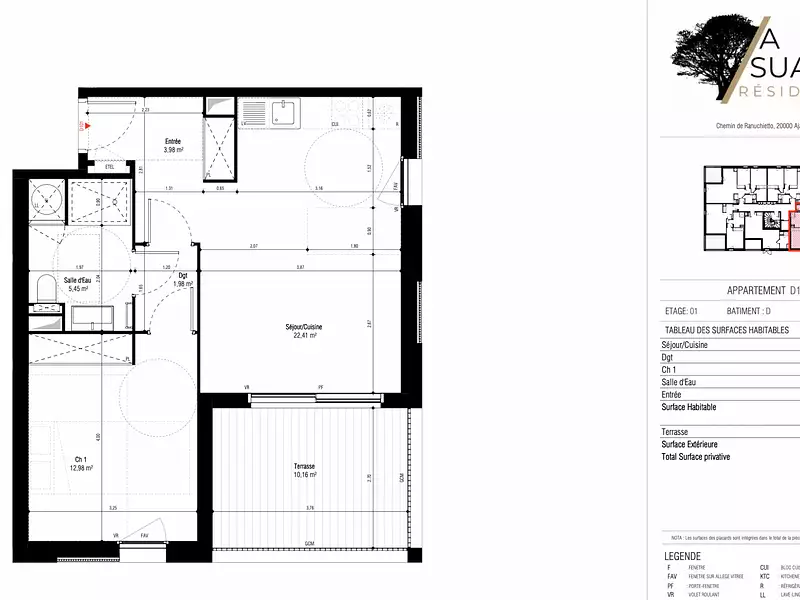 Appartement, 46,8 m²
