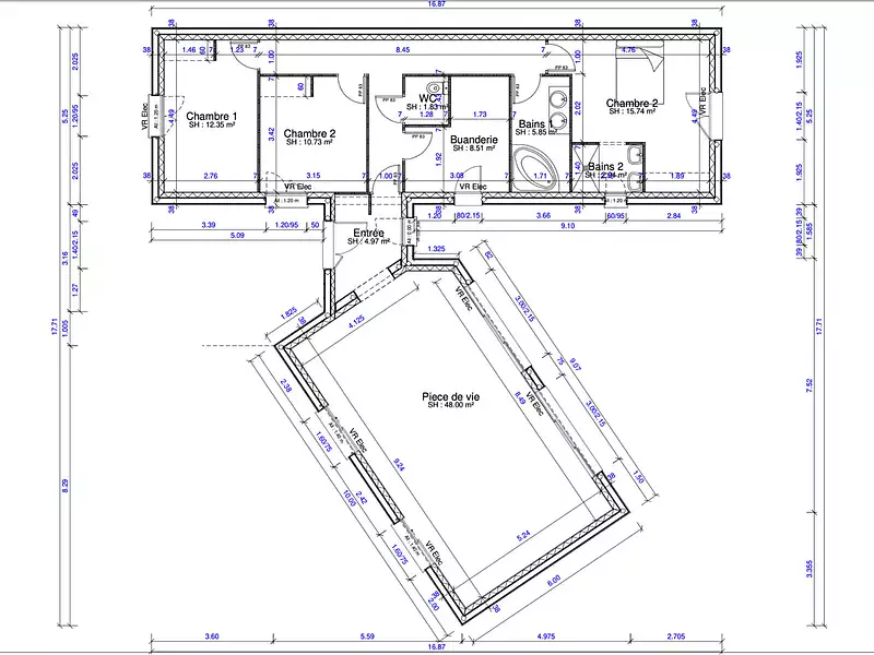 Maison, 122,72 m²