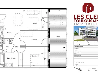 Appartement, 62 m²