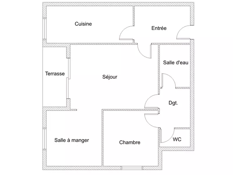 Appartement, 62 m²