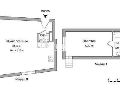 Appartement, 52 m²