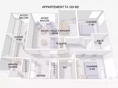 Appartement, 95 m²