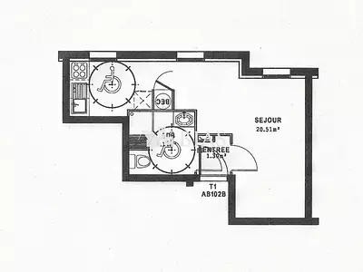 Appartement, 26,34 m²