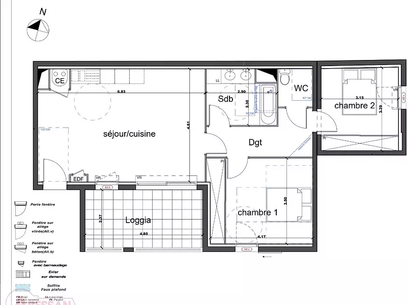 Appartement, 72 m²
