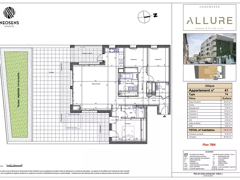 Appartement, 105 m²