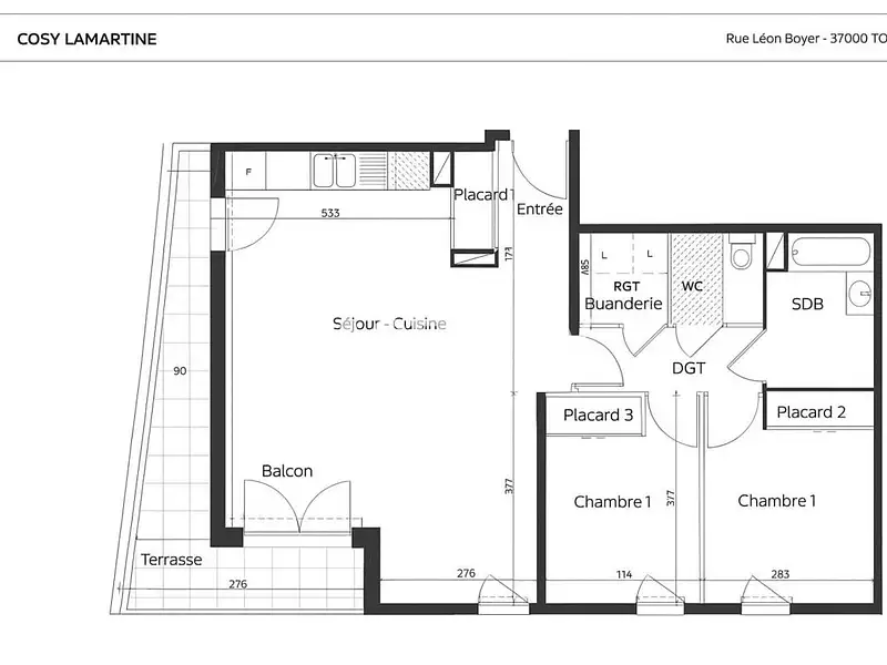 Appartement, 80 m²