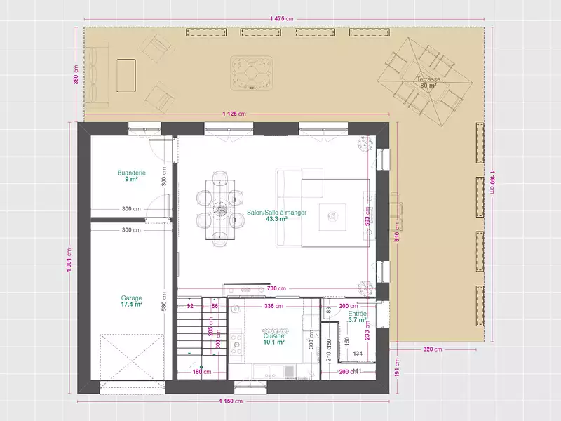 Maison, 170 m²