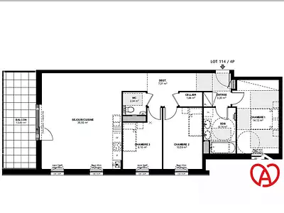 Appartement, 90,39 m²