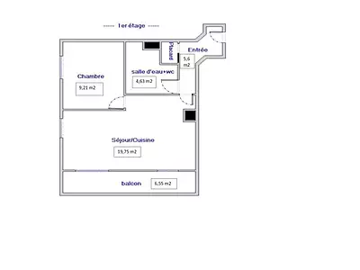 Appartement, 40 m²