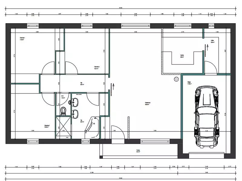 Maison, 95 m²