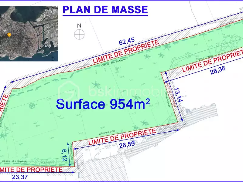 Terrain, 954 m²