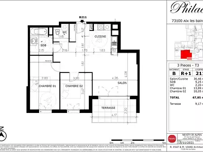 Appartement, 67,85 m²
