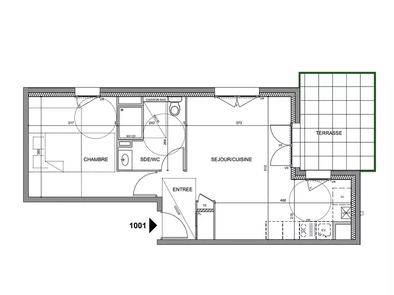 Appartement, 44 m²