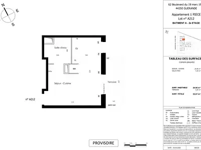 Appartement, 29,59 m²