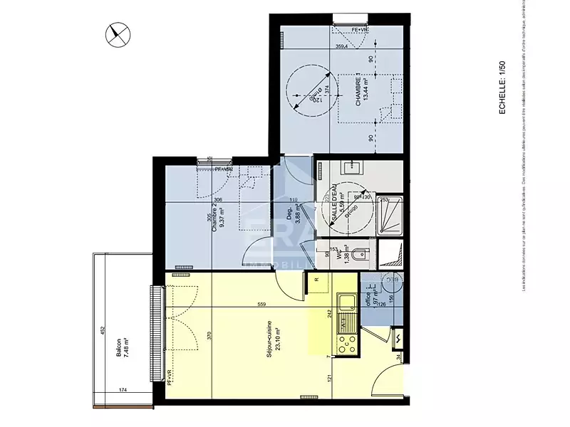 Appartement, 58,73 m²