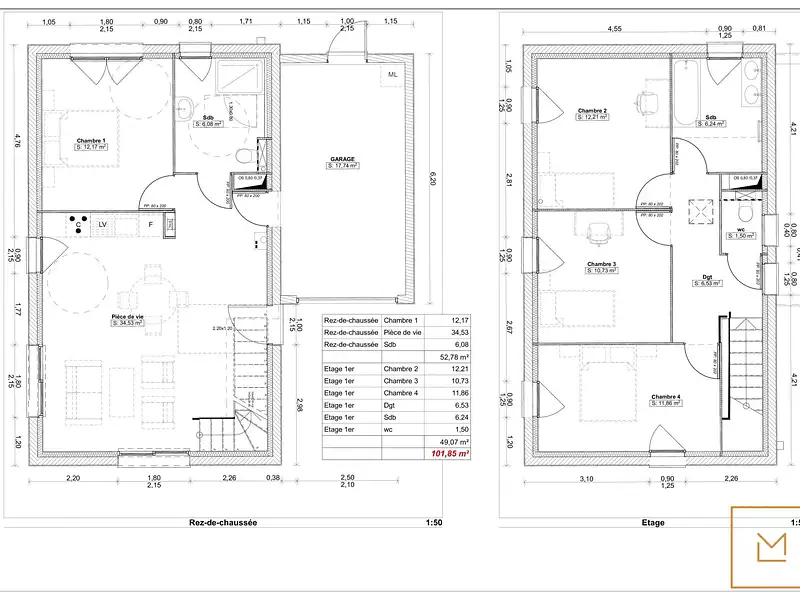 Maison, 101 m²