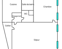 Appartement, 52 m²