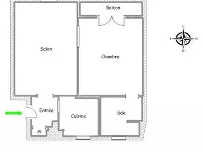 Appartement, 45,37 m²