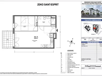 Appartement, 45 m²