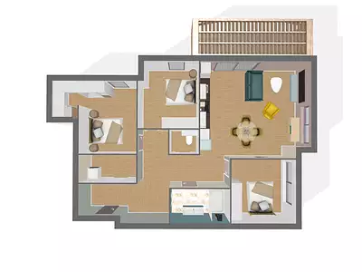 Appartement, 91,45 m²