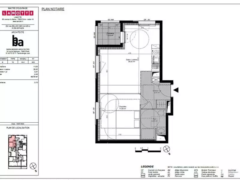 Appartement, 40,7 m²