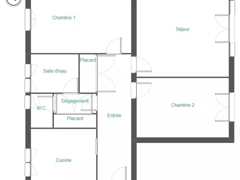 Appartement, 57 m²