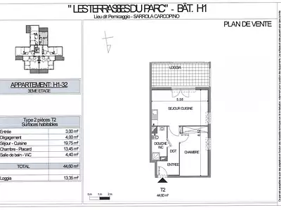 Appartement, 44 m²