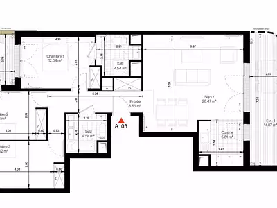 Appartement, 86,09 m²