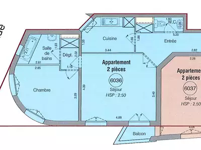 Appartement, 58 m²