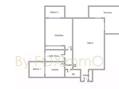 Appartement, 56,11 m²
