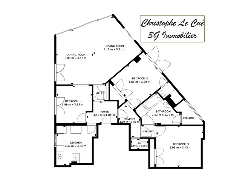 Appartement, 95 m²