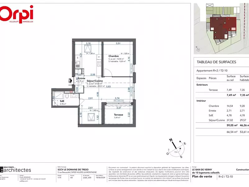 Appartement, 50 m²