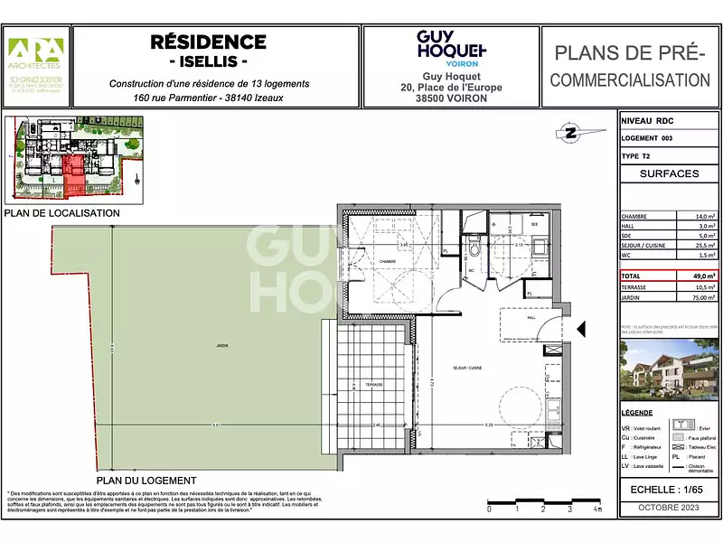 Appartement, 49 m²