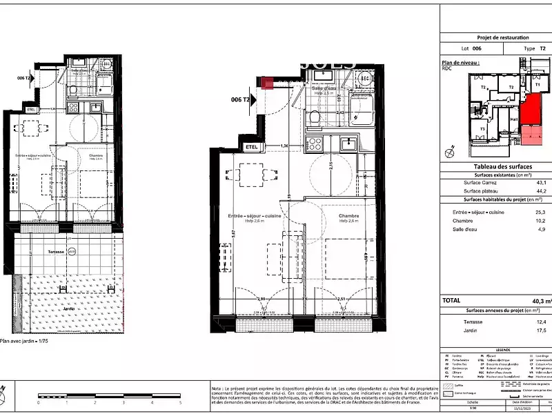 Appartement, 40,3 m²