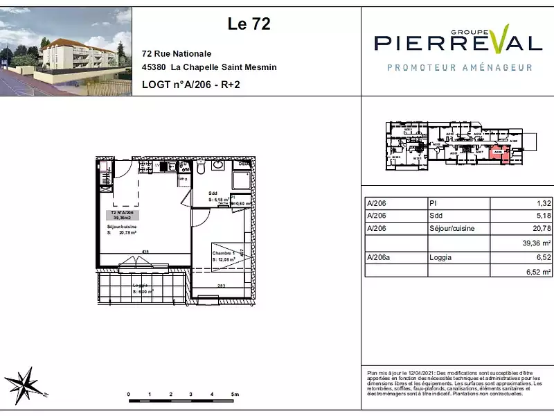 Appartement, 39,36 m²