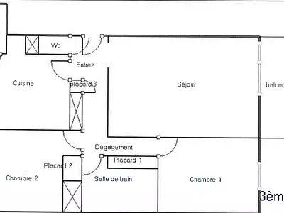 Appartement, 62,7 m²