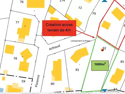 Terrain, 1 000 m²