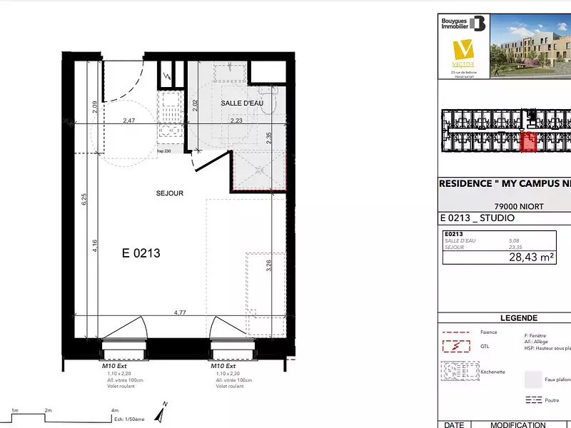 Appartement, 28 m²