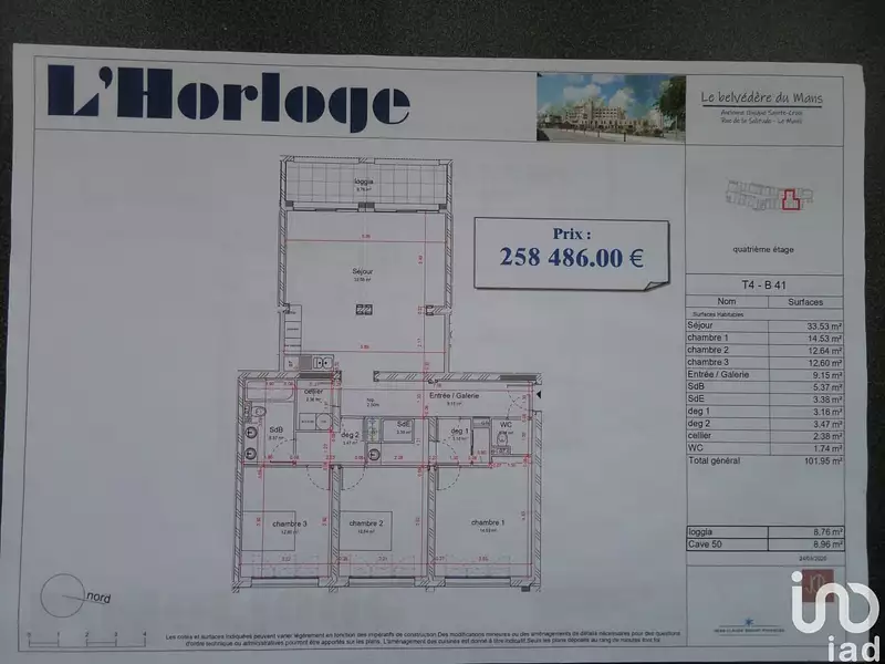 Appartement, 101 m²