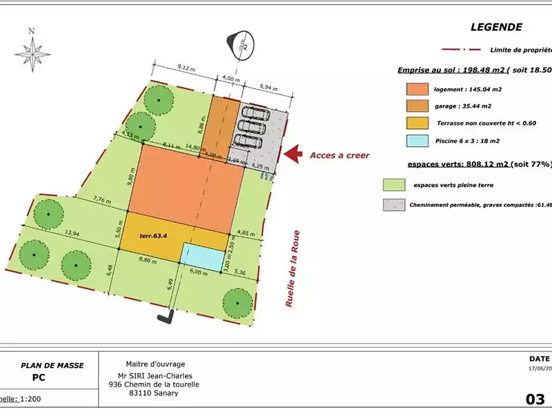 Terrain, 1 070 m²