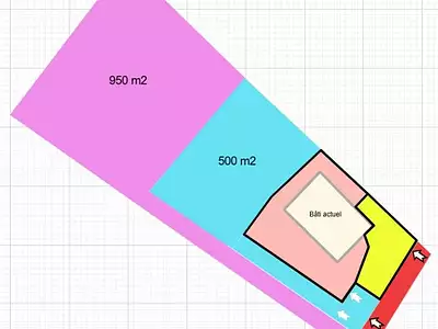 Terrain, 950 m²