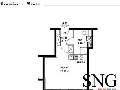 Appartement, 31,48 m²
