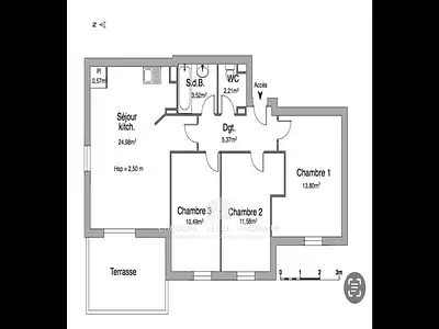 Appartement, 71,15 m²